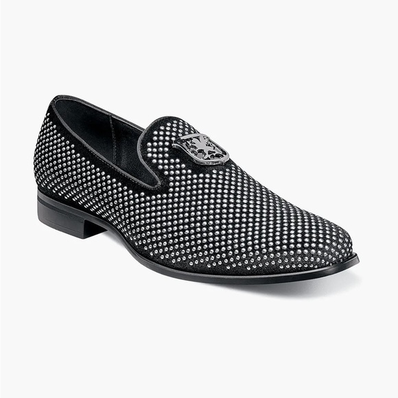STACY ADAMS Men's Swagger Studded Ornament Slip-On Driving Style Loafer 9​​​​​ - Picture 2 of 9